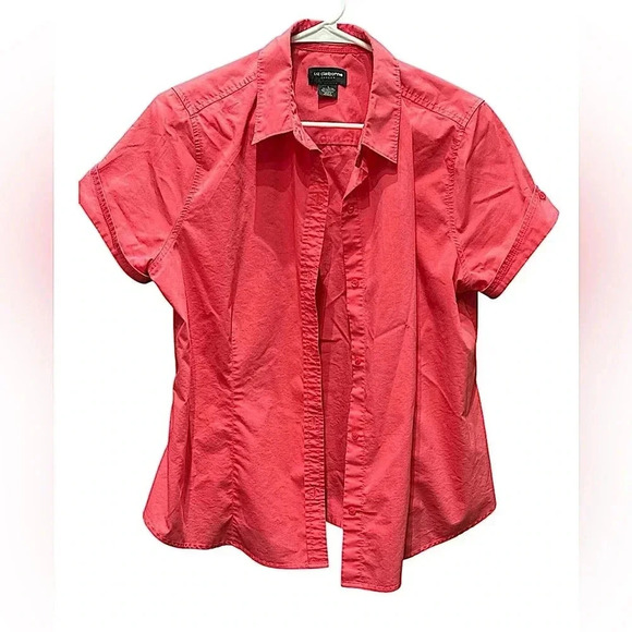 Liz Claiborne button down shirt women’s large short sleeve - Picture 1 of 3